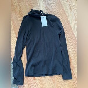 Organic Cotton Micro- Rib Turtleneck